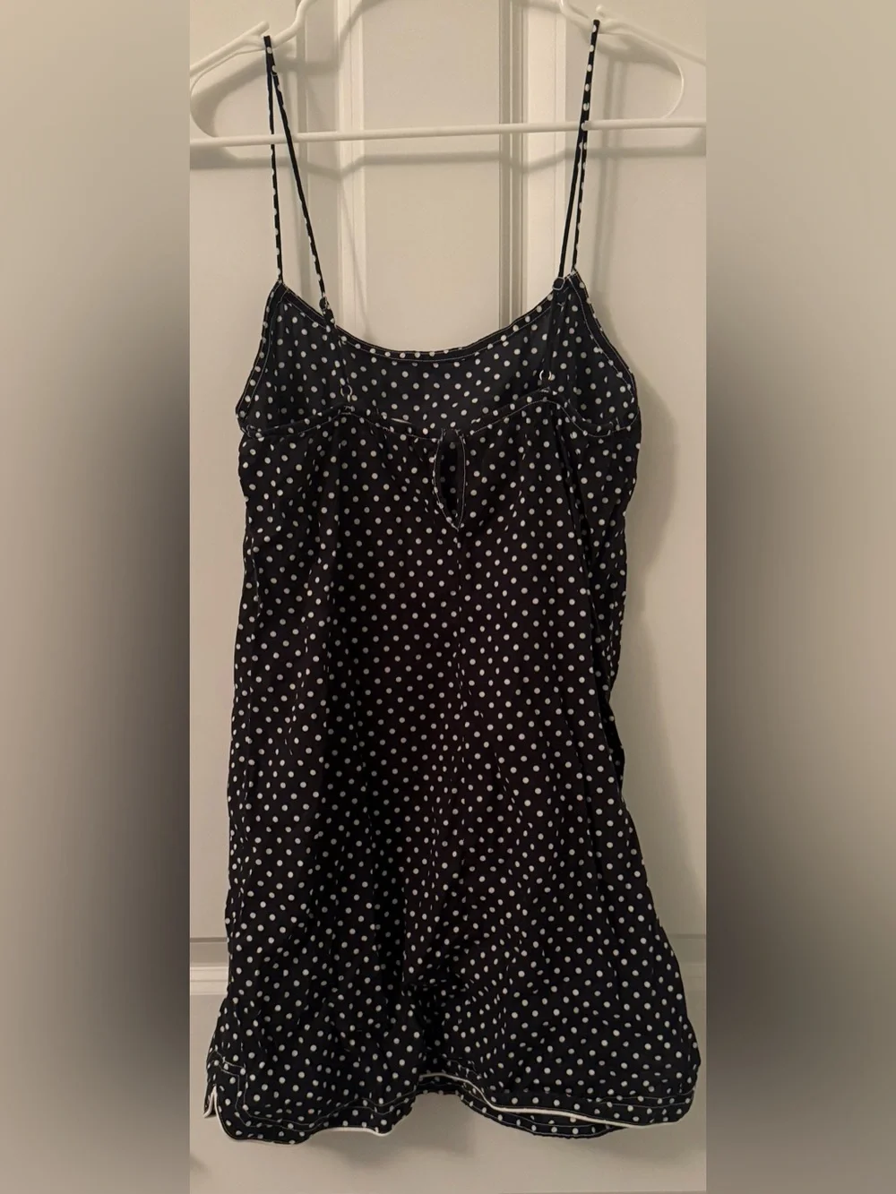 Victoria's Secret Black and White Polka Dot Slip Chemise